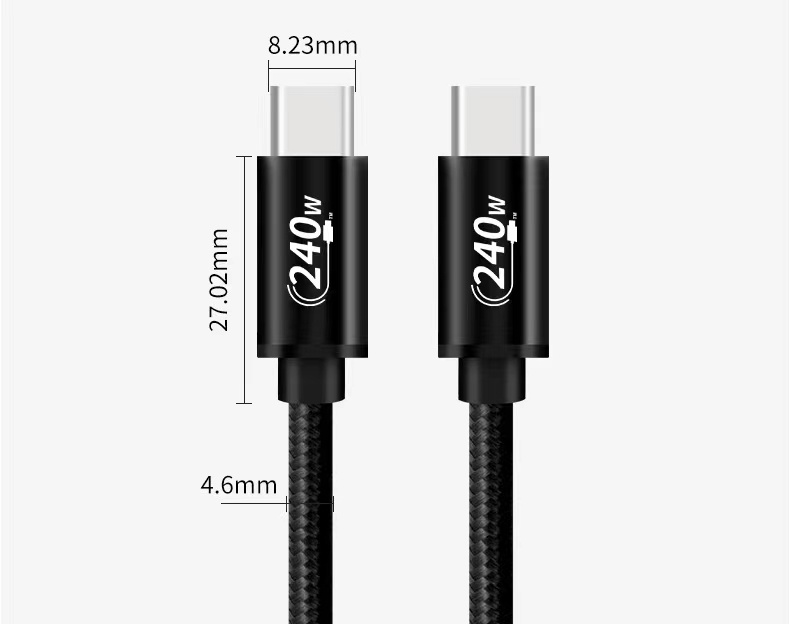 PD240W 20V5A usb C to USB C power charge cable