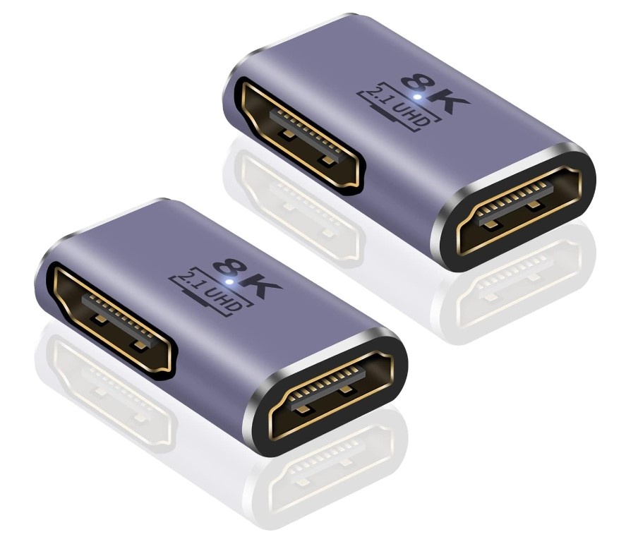 90 Degree HDMI Adapter 8K@60Hz UHD HDMI 2.1 Extension Adapter Support for HDTV Roku Stick ...