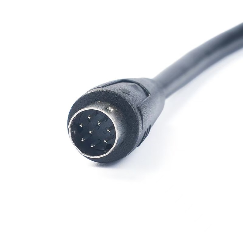 8P Mini Din Male to Female DB9 RS232 PLC Programming Adapter Cable 3Ft