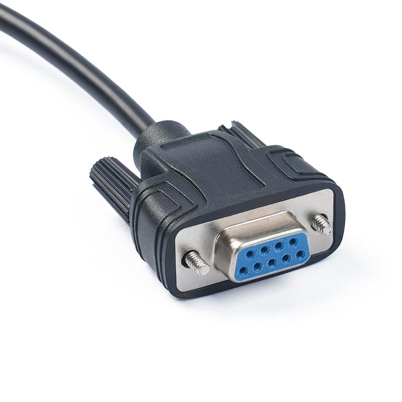 8P Mini Din Male to Female DB9 RS232 PLC Programming Adapter Cable 3Ft