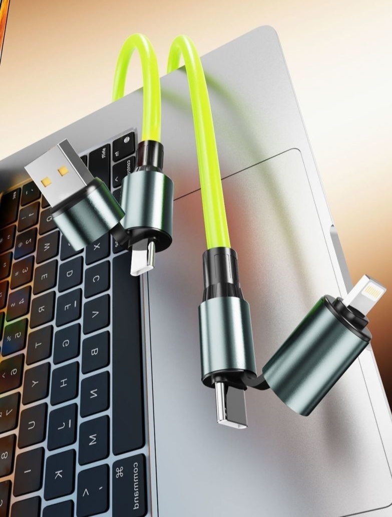 Power Cable Plug Usb 240W 4 IN 1 Multi USB Power charge cable silicon soft suit for all the ...