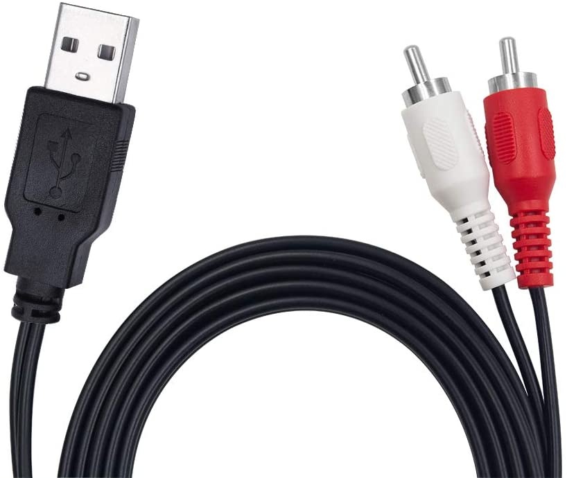 USB A to 2RCA Audio cable
