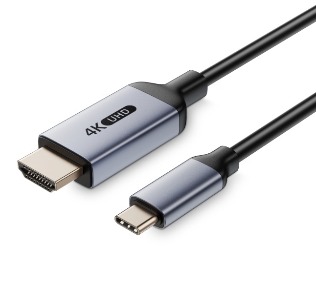 USB C to HDMI Cable 4K@60Hz, Ultra HD Type-C Screen Cast Adapter Cord, Thunderbolt 3/4 Compatible Video Converter Wire for iPhone, Android Phone, Tablet, Laptop, TV, Monitor, Projector