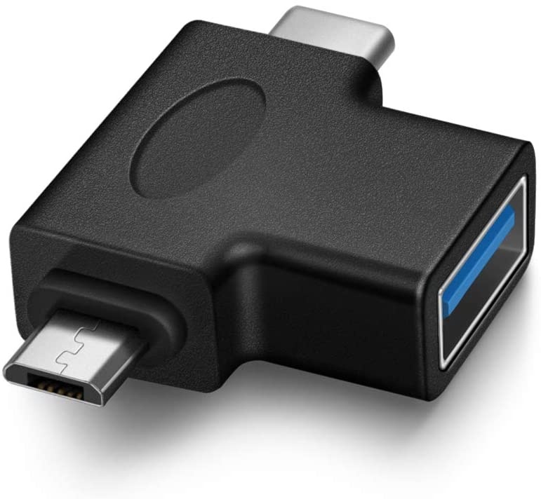 2 in 1 Type-C Male + Micro USB Male To USB 3.0 Female OTG Adapter
