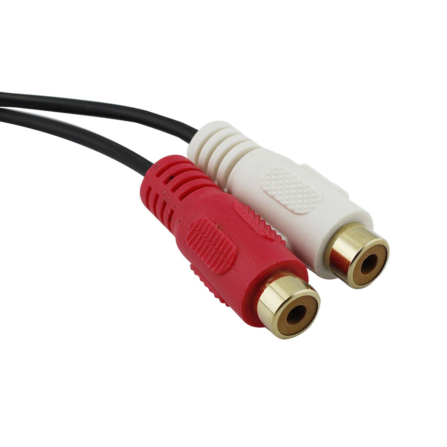 Male to 2 Female RCA Speaker Splitter Cable Adapter