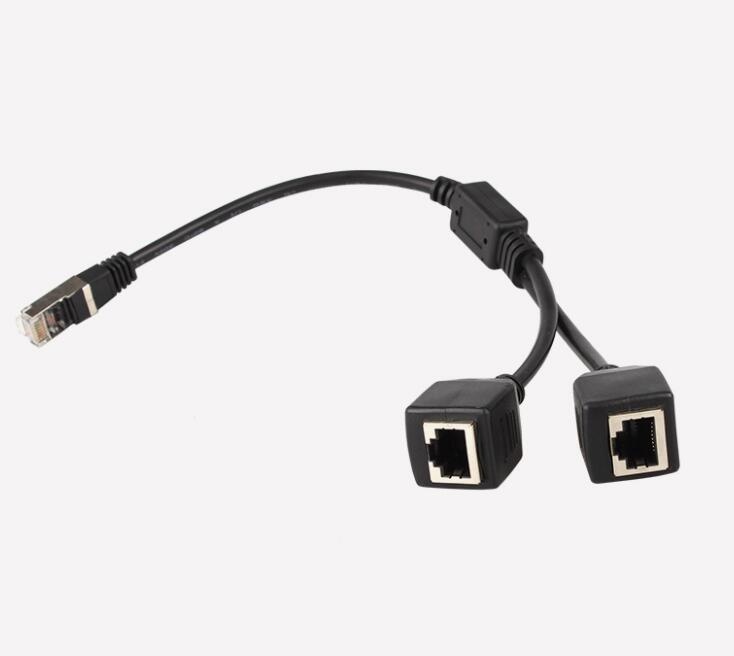 rj45 Male to Double RJ45 Femaley Hub cable adapter cabletolink factory ...
