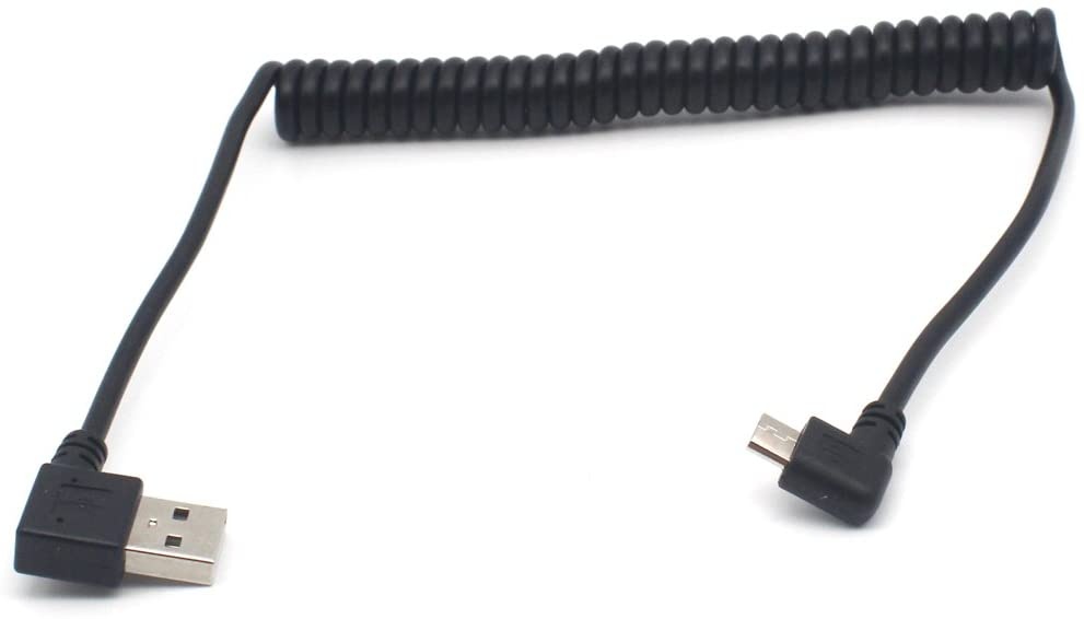 USB to Micro USB Sync Charging and Data Transfer Spring Coiled Cord for ...