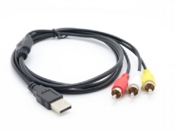 1.5m/5ft USB 2.0 A male to 3RCA Male stereo audio cable top quality cabletolink