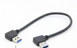 double L shape USB 3.0 A male to USB 3.0 A male short cable