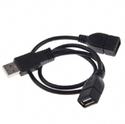 1*USB 2.0 A male to 2*USB A female Y splitter cable