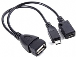 Micro OTG Cable and Power - Compatible with fireSticks, Streaming Media Devices, Rii and Logitech Keyboards, and Nintendo Switch, SNES, NES Classic