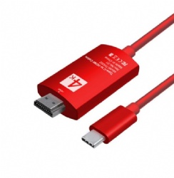 1.8m/6ft USB C to HDMI 4K 60HZ Audio stereo cable