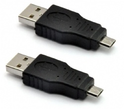 USB 2.0 Adapter - A-Male To Micro-Male - Black