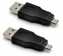 USB 2.0 Adapter - A-Male To Micro-Male - Black