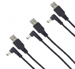 5V USB 2.0 Port Male to DC 5V L Type Male 5.5mm x 2.1mm Power Cord Black 100cm(3.3ft)