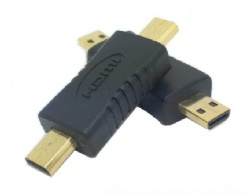 micro HDMI D male to Micro HDMI D male 24K gold plated adapter