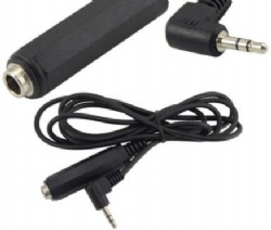 20cm angle 3.5mm male to 6.35mm female stereo audio cable black color