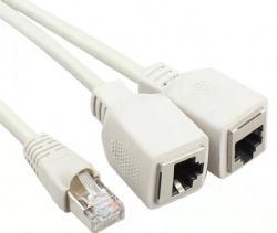 2 in 1 multi RJ45 Male to Double RJ45 Female Y splitter cable