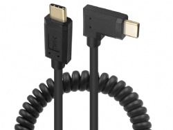 USB-C Male to USB-C Male Coiled Spring Spiral Cable