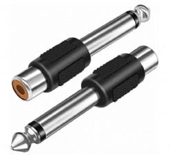 1/4 Male Plug to Phono Female Socket Audio Adapter for Microphone