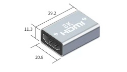 8K HDMI A female to HDMI A female adapter