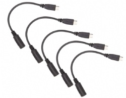 15CM Black color DC 5.52.1mm Female to Micro USB Male Connector Adapter 5V Power Cable