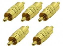 Gold Plated RCA Male to Male RCA Adapter Extension AV/TV Audio Video Cable Metal