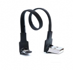 silicon sof angle Micro usb 5pin to USB 2.0 A male power charge otg cable