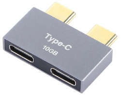 Type-C Dual Female to Dual Male Extender Charing and Data Transfer