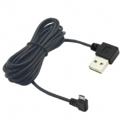 3.5m angle Micro usb 5pin male to USB 2.0 A male power charge data transfer cable black color top quality cabletolink
