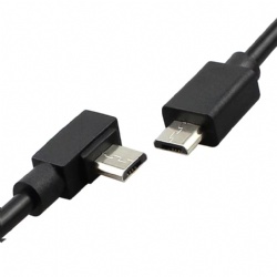 vertical angle Micro usb 5pin male to Micro usb 5pin male power charge data trasnfer short cable