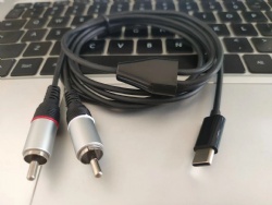 1.5m/5ft USB C male to 2RCA Male audio stereo cable