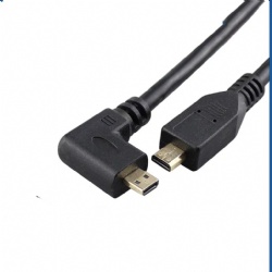 left angle Micro HDMI D male to 90 degree Micro HDMI D male cable