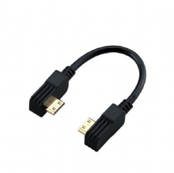 vertical angle Mini HDMI C male to Mini HDMI C male cable 4K
