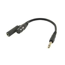6.35mm 1/4 inch Male Plug Stereo to 2 Dual 1/4