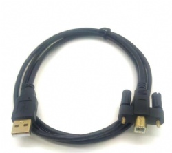 USB 2.0 A male to USB 2.0 B male with panel mount screw 480mbps cable 2022