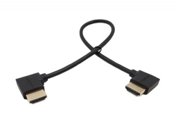 Gold Plated High Speed 90 Angle Right HDMI Male to Left HDMI Male Adapter Cable Supports Ethernet, 3D and Audio Return