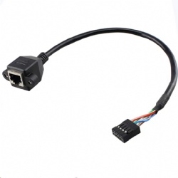 PH9Pin female to RJ45 Female with panel mount screw cable