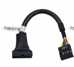 19 Pin USB3.0 Male to 9 Pin USB2.0 Female Motherboard Cable Adapter Converter