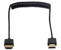 4K HDMI to HDMI Cable, Extreme Thin HDMI Male to Male Extender Coiled Cable for 3D and 4K Ultra HD TV Stick HDMI 2.0 Cord Extension Converter(HDMI Extender)