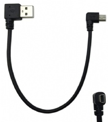 Mini USB Right Angle & Left Angle Male to USB Type A 2.0 Right Angle Male Data Sync and Charge Cable
