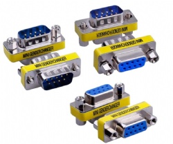 DB9 Male to Male/Female to Female Mini Gender Changer Adapter Coupler Connector