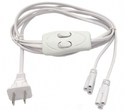 Dual Switch Power Cable Y Splitter Cord