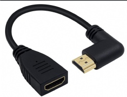 Short 8K HDMI 90 Degree Right Angle Male to Female HDMI 2.1 Cable Adapter 48Gbps with 8K 60Hz Video and 3D HDR for TV/Xbox /PS4 /PS5