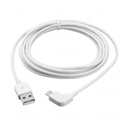 3m white color angle micro usb 5pin cable