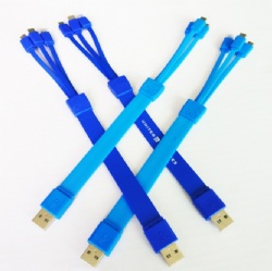 3 in 1 flat Multi USB Power charge cable