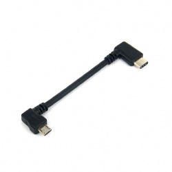 9cm angle usb type c male to 90 degree micro usb 5pin male power charge cable
