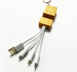 bamboo multi usb power charge cable