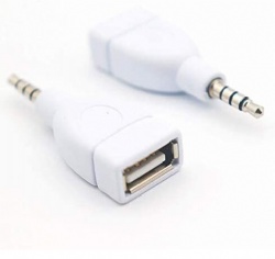 3.5mm Male Jack to USB 2.0 Female Plug Converter AUX Audio Auto Car Accessories for Input MP3 from Flash U-Disk