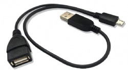 2-in-1 Micro USB to USB OTG Adapter (OTG Cable + TV's USB Power Cable) for Fire Stick, Playstation Classic and More